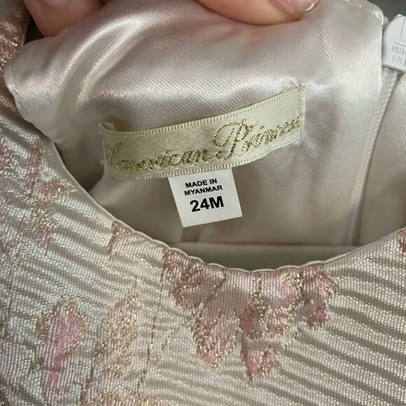 NWT American Princess White Pink Floral Tulle Baby Toddler Dress Size 24 Months - Picture 9 of 9